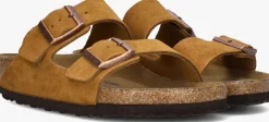 cognac birkenstock slippers arizona sue