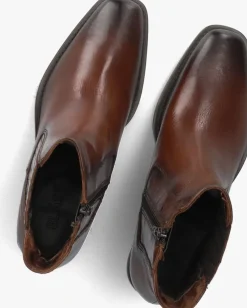 cognac blasz enkellaarsjes 2dotta208