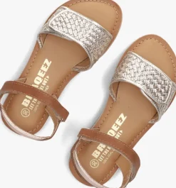 cognac braqeez platte sandalen cally call