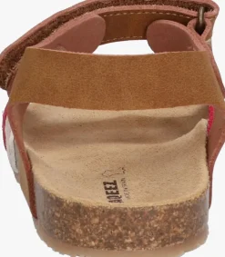 cognac braqeez platte sandalen sammy spain