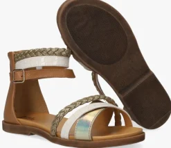 cognac bullboxer platte sandalen alm013f1s