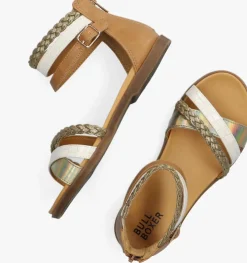 cognac bullboxer platte sandalen alm013f1s