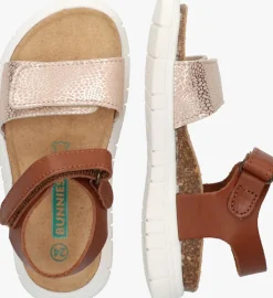 cognac bunniesjr platte sandalen bregje beach