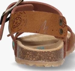 cognac bunniesjr platte sandalen bonny beach