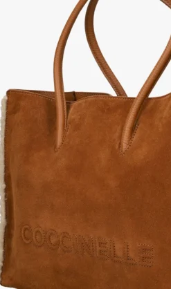 cognac coccinelle handtas myrtha eco shea