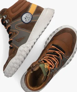 cognac develab hoge sneakers 45687