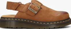 cognac dr martens platte sandalen jorge ii