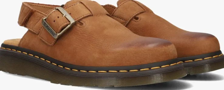 cognac dr martens platte sandalen jorge ii
