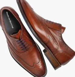 cognac floris van bommel nette schoenen sfm-30248