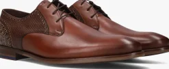 cognac floris van bommel nette schoenen sfm-30361 de stapper