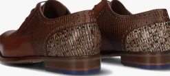 cognac floris van bommel nette schoenen sfm-30361 de stapper