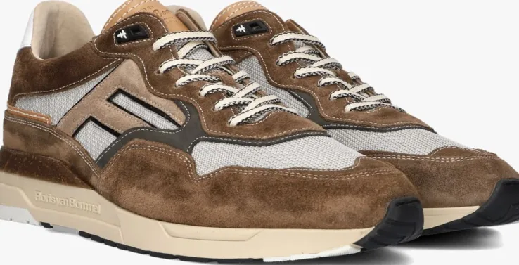 cognac floris van bommel lage sneakers sfm-10153 de runner