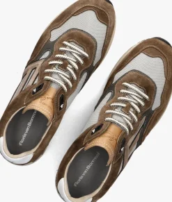 cognac floris van bommel lage sneakers sfm-10153 de runner