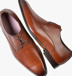 cognac floris van bommel nette schoenen sfm-30217