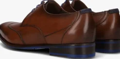 cognac floris van bommel nette schoenen sfm-30173
