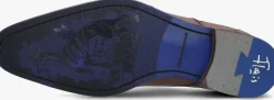 cognac floris van bommel nette schoenen sfm-30173