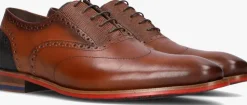 cognac floris van bommel nette schoenen sfm-30229