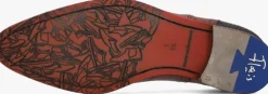 cognac floris van bommel nette schoenen sfm-30229