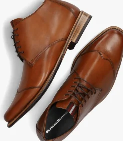 cognac floris van bommel nette schoenen sfm-50007