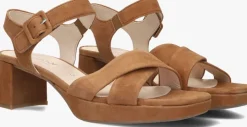 cognac gabor sandalen met hak 953