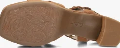 cognac gabor sandalen met hak 953