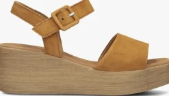 cognac gabor sandalen met hak 531