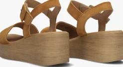 cognac gabor sandalen met hak 531