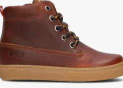 cognac koel4kids hoge sneakers 03m008