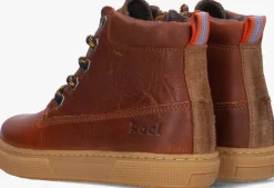 cognac koel4kids hoge sneakers 03m008