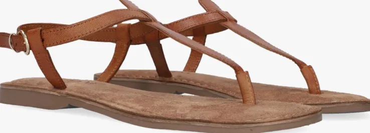 cognac lazamani platte sandalen 75.618