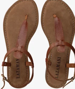 cognac lazamani platte sandalen 75.618