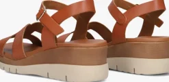 cognac lina locchi sandalen met hak 8224
