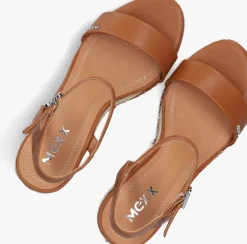 cognac mexx sandalen met hak ricky palace