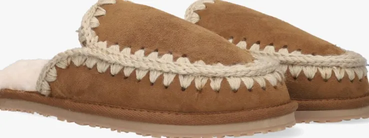 cognac mou pantoffels slipper full eskimo stitch