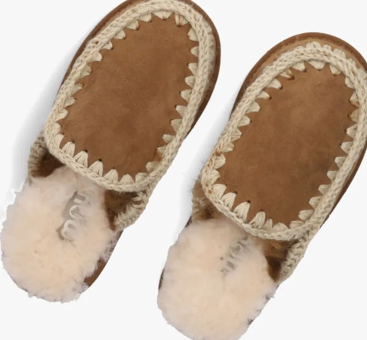 cognac mou pantoffels slipper full eskimo stitch
