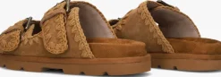 cognac mou slippers low bio sandal 2buckles monoch