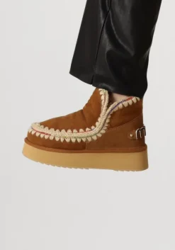 cognac mou vachtlaarzen eskimo 18 platform rhinestones