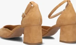 cognac notre-v sandalen met hak 35514