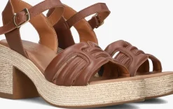 cognac notre-v sandalen met hak as-2000