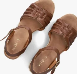 cognac notre-v sandalen met hak as-2000