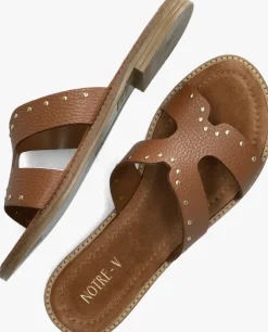 cognac notre-v slippers 22743