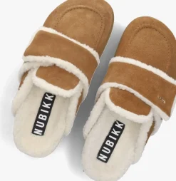 cognac nubikk instappers teddy fur
