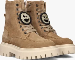 cognac nubikk veterboots fae bobbi fur jr