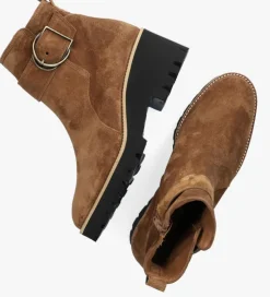 cognac paul green enkellaarsjes 9763