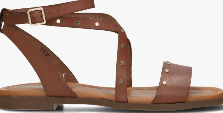 cognac red-rag sandalen 79658