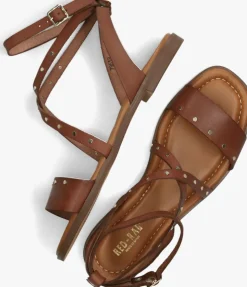 cognac red-rag sandalen 79658