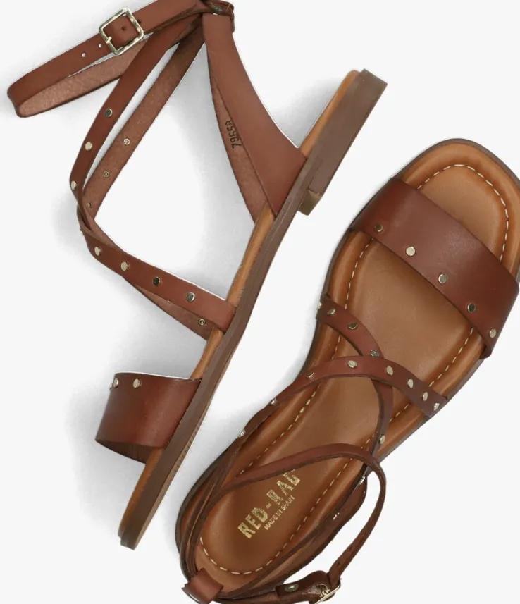 cognac red-rag sandalen 79658