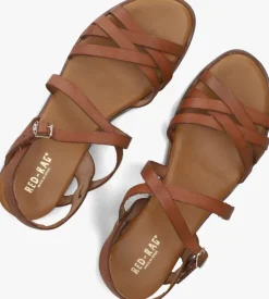 cognac red-rag sandalen 79542 tiny wedge