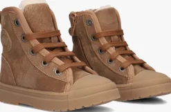 cognac shoesme hoge sneakers sw23w006