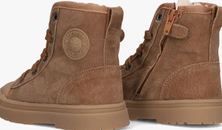 cognac shoesme hoge sneakers sw23w006